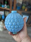    awesome    Grape Dot Blue Milk Glass Lightning Rod Ball