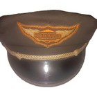 Vintage 1930-40s Motorcycle Cap Winged Harley Davidson Captain Hat Biker  6 7 9