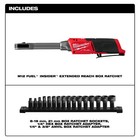 Milwaukee M12 Fuel Insider 1 4in    3 8in  Extended Reach Box Ratchet  Drive Size
