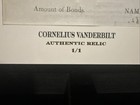 Cornelius Vanderbilt Handwritten 1 1 Bond Keepsake Edition 