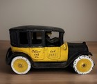 Vintage Yellow Cab Co  Toy 3333 Arcade Cast Iron Driver