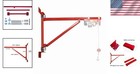 Wall Mount Hoist Bracket - Heavy Duty Steel Construction 