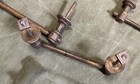 Set Of 4 Vintage Used  Brass Industrial Style Handles Pulls 2 Sizes