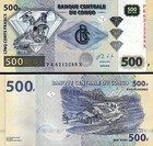 Congo Democratic Republic 4 Pcs Unc Set  50 100 200 500 Francs 2013