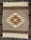 Vintage Handwoven Wool Rug Wall Hanging 19    X 14-15    Mexico