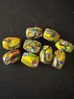 9 Millefiori Glass Trade Beads - 100grams-  b1207  Handmade Rare - 25mm