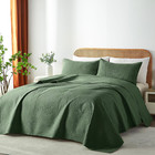 3pc King Holiday Matelasse Quilt And Sham Set Green Tree - Threshold
