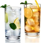 King Crystal Highball Cocktail Drinking Tall Glasses Clear Glass Set Of 4