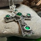 Celtic Cross Necklace Irish Scottish Welsh Religious Pendant 925 W free Chain