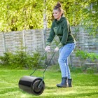 20-inch Push tow Behind Lawn Garden Roller For Backyard Flatten Sowed Seeds