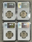 Lot Of  4  1948 Great Britain 2 Shillings Ngc Genuine King George Vi Label