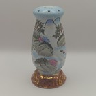 Nippon Hand Painted Porcelain Hat Pin Holder Asian Landscape 5  Antique