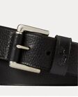 Polo Ralph Lauren Signature Pony Men s Leather Belt 1 5  Wide Black Us 32 80