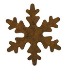 New Snowflakes Rusty 5 Pcs 2  L X2  W Tin Christmas Winter Cutouts Crafts Rustic