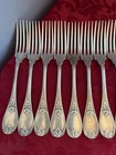 Beautiful 12 Silver Plated Dinner Forks Lot Christofle Trianon Louis Xvi - Look 