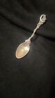 Rare Antique Sterling Silver Small Spoon  Witch And Cat  Salem 1692-1892  D  Low