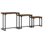 Nesting Coffee Table Smoked Oak Engineered Wood  Metal Small