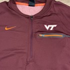 Virginia Tech Nike Jacket Mens Xl 1 4 Zip Pullover  Hokies Maroon Red Dri Fit