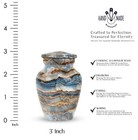Abstract Keepsake Urn Human 3 Inch Urn For Ashes Human Adult