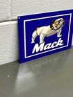 Mack Service Dealer Metal Sign Truck Semi Bulldog Pedigreed Protection Gas Oil