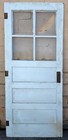 35 5x84  Antique Vintage Solid Wood Wooden Exterior Entry Door Window Wavy Glass