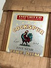 Vtg Nos Cockspur Rum Cock Rooster Theme Bar Beer Framed Mirror Advertising Sign