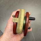 Vintage Antique 3 5 Inch Wood Brass Fly Reel