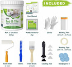 17oz White Tub And Tile Paint  Low Odor Tub And Tile Refinishing Kit For Bathroo