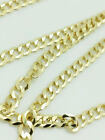 14k Solid Yellow Gold Cuban Link Chain Necklace 20   Men s Women Sizes