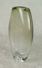 Nils Landberg Orrefors Oval Glass Vase Vintage Mid Century Modern Signed 9-3 8in