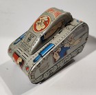Vintage 1950s Linemar Tin Friction Popeye Tank Grey Toy