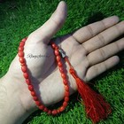 Premium Natural Coral Tasbih 33 Beads Misbaha Subha Islamic Rosary Tasbeh