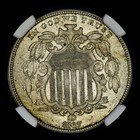 1867 Shield Nickel     Ngc Ms-61     5c Coin Uncirculated Unc No Rays Nr    trusted   