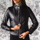 New Women s Black Leather Jacket Genuine Lambskin Real Motorcycle Racer Jacket