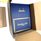 100 Pack Thank You Cards With Envelopes Navy Blue Bulk Blank Cards Gold Foil