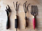 The Garden nature Corner  Set Of 4 Antique Garden Forks  1940s-50s
