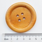 20pcs Big Size 50mm 2  Round Wood Buttons 4 Holes Craft Sewing Button