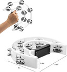 Tambourine With Double Row Metal Jingles Hand Held Percussion Tambourines Musica