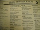 Singers In Films 1943 Promo Display Ad Judy Garland Mills Bros  Sinatra Others
