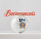Miller Lite 12 Oz  Beernament Holiday Ornament Set New