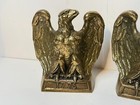 Vintage 1776 American Bald Eagle Brass Bookends Colonial Virginia 1968 Nice 
