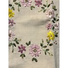 Embroidered Pillowcases Set Of 3  16x16  Floral Ribbon Applique Cottagecore