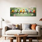 Canvas Wall Art Birds On Tree Branches Painting Art Framed Pictures Colorful    