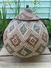 Vintage Handwoven Zulu Imbenge Basket - Authentic South African Craftsmanship