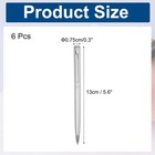 Slim Metallic Ballpoint Pen  6pcs Black Ink 1mm Medium Point Pen  Silver Tone