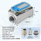 Flow Meter 1  Digital Turbine Fuel Meter Waterproof Inline Npt Thread Flowmeter