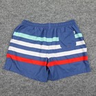 Chubbies Swim Trunks Mens 2xl Blue Striped Stretch Volley Shorts 5 5  Inseam