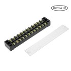 5pack 12 Positions Dual Rows 600v 15a Cable Barrier Block Terminal Strip