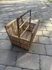 Vintage Bamboo Magazine Rack Boho Retro Wicker Rattan Cane