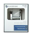 Glacier Bay Dorset Double Robe Hook Bathrobe Hanger  Chrome